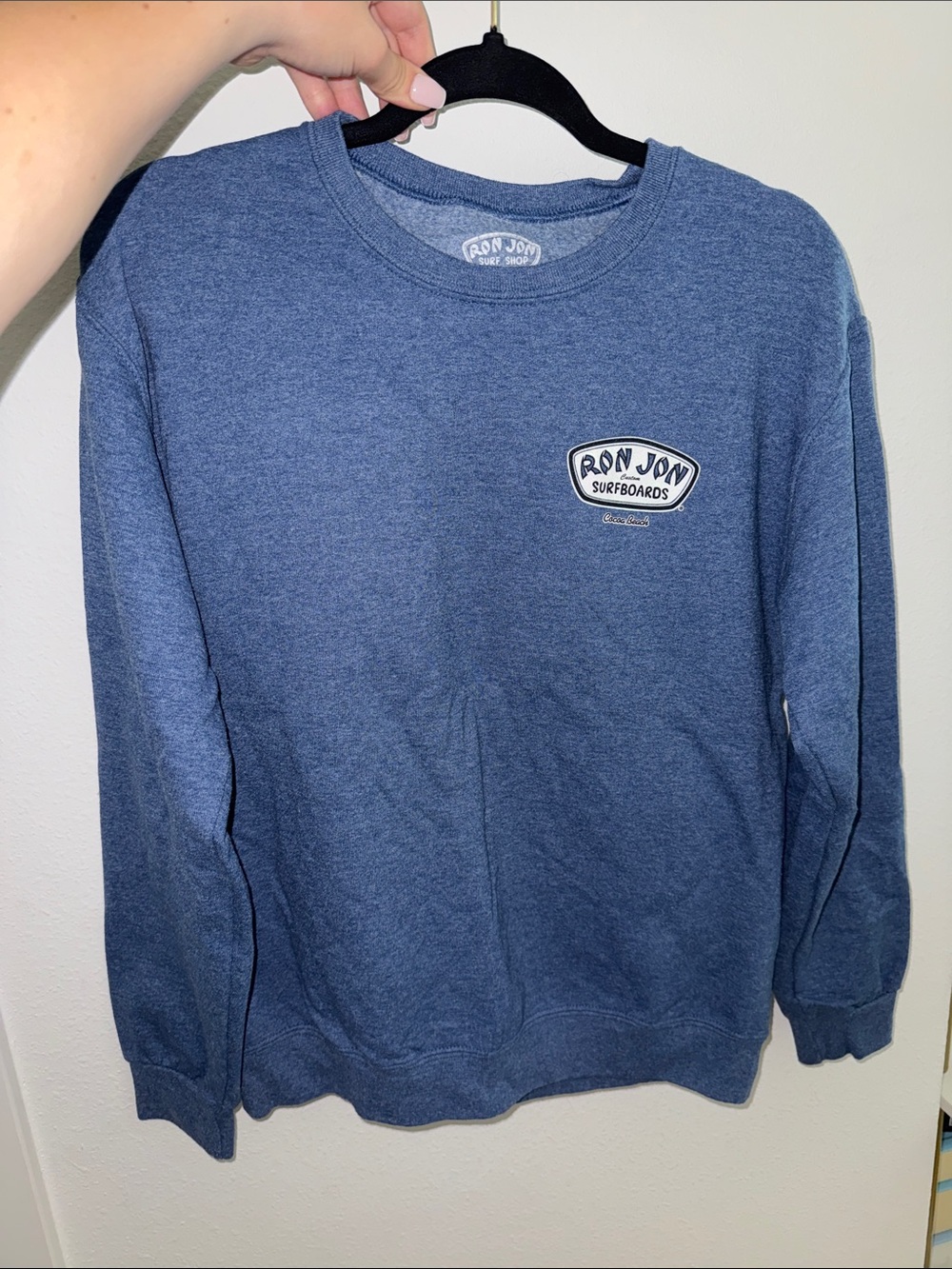 Ron Jon Heathered Navy Crewneck Sweatshirt Women’s